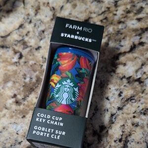 Starbucks Farm Rio Floral Cold Cup Key Chain